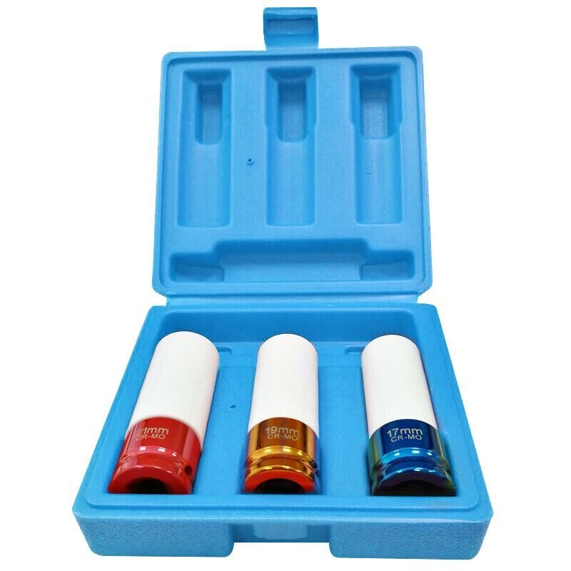 Hengmei - Torx-Schlüssel 3-tlg Schlagschrauber Alufelgen Nuss 1/2' Nüsse Set Steckschlüssel-Satz für Radschrauben Radmuttern