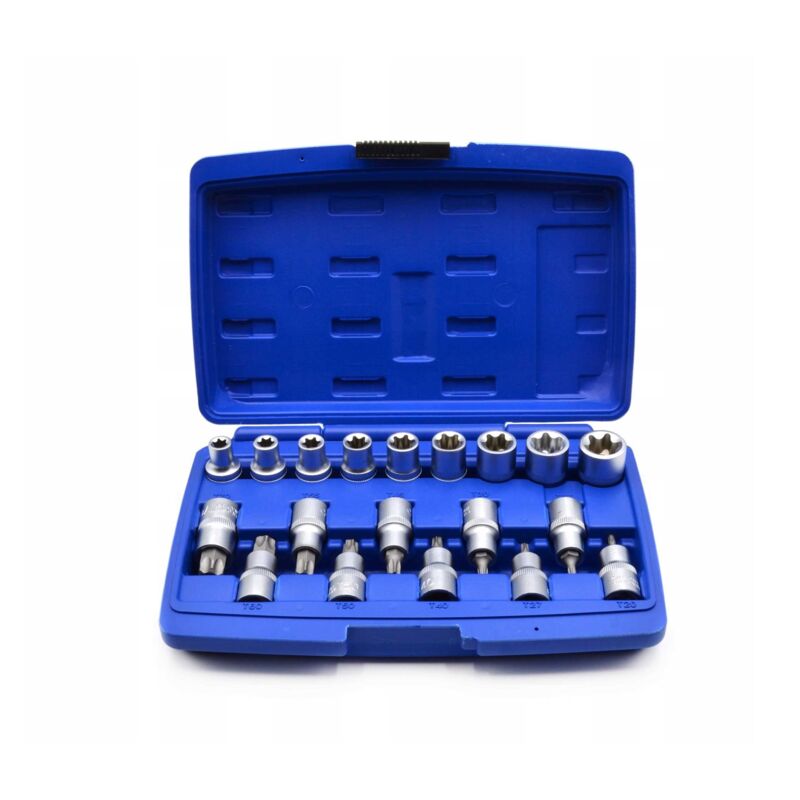Geko Torx-steckschlüssel- Und Bit-satz 1/2" 19-tlg