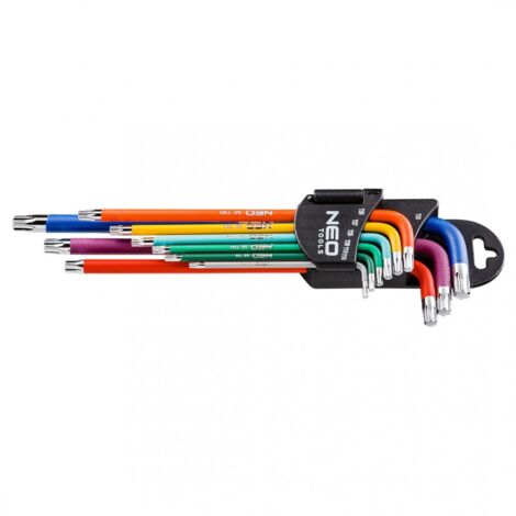 Torx T10-50 Schlüssel, 9er-Set, farbig