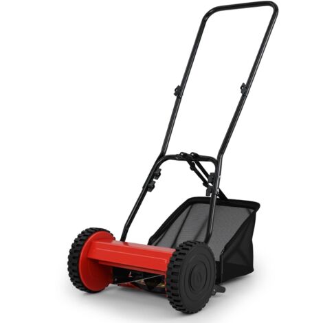 Tosaerba a puleggia con larghezza di taglio di 30 cm, altezze di taglio regolabili da 15 a 40 mm, raccoglierba da 18,5 l