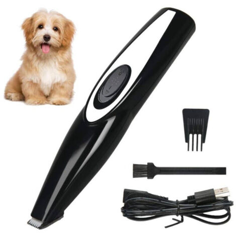 Tosatrice elettrica per animali domestici, ricaricabile tramite USB, senza fili, silenziosa, per zampe, orecchie, contorno occhi e pelo del viso.