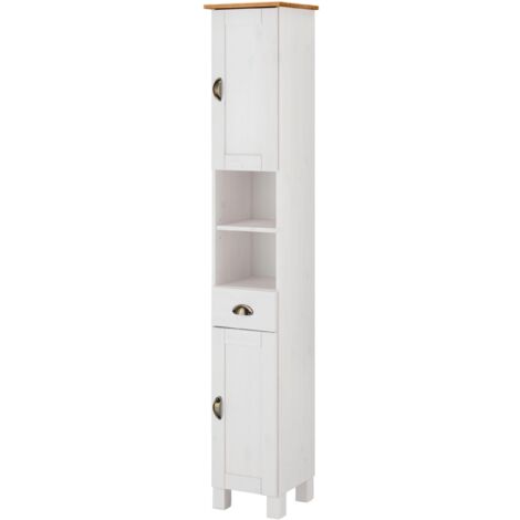Toscana-Buffet haut 2 portes et 1 tiroir en blanc honig