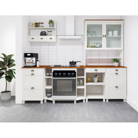 Toscana-Commode à 3 tiroirs en blanc honig