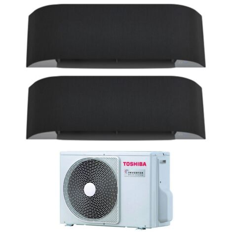 Toshiba Aire Acondicionado Split Inverter Serie HAORI 10+10 (9+9) con RAS-2M18U2AVG R-32 Wi-Fi Integrado Color Gris Oscuro 10000+10000 (9000+9000)