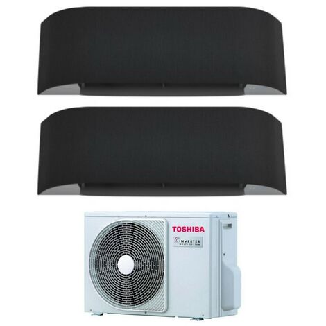 Toshiba Climatiseur rèversible Dual Split HAORI série 10+10 (9+9) avec RAS-2M18U2AVG R-32 Wi-Fi Intégré Couleur Gris Foncé 10000+10000 (9000+9000)