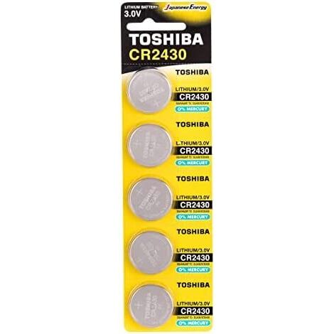 Toshiba CR2430 - Batería de botón de litio (3 V, 5 unidades)