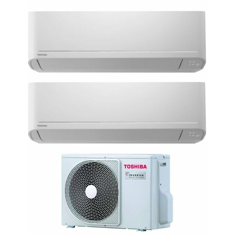Toshiba - dual split inverter air conditioner series seiya 7+7 with ras-2m14u2avg-e r-32 wi-fi optional 7000+7000 - new