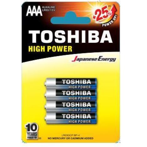 Toshiba LR03GCP BP-4 pila doméstica Batería de un solo uso AAA Alcalino