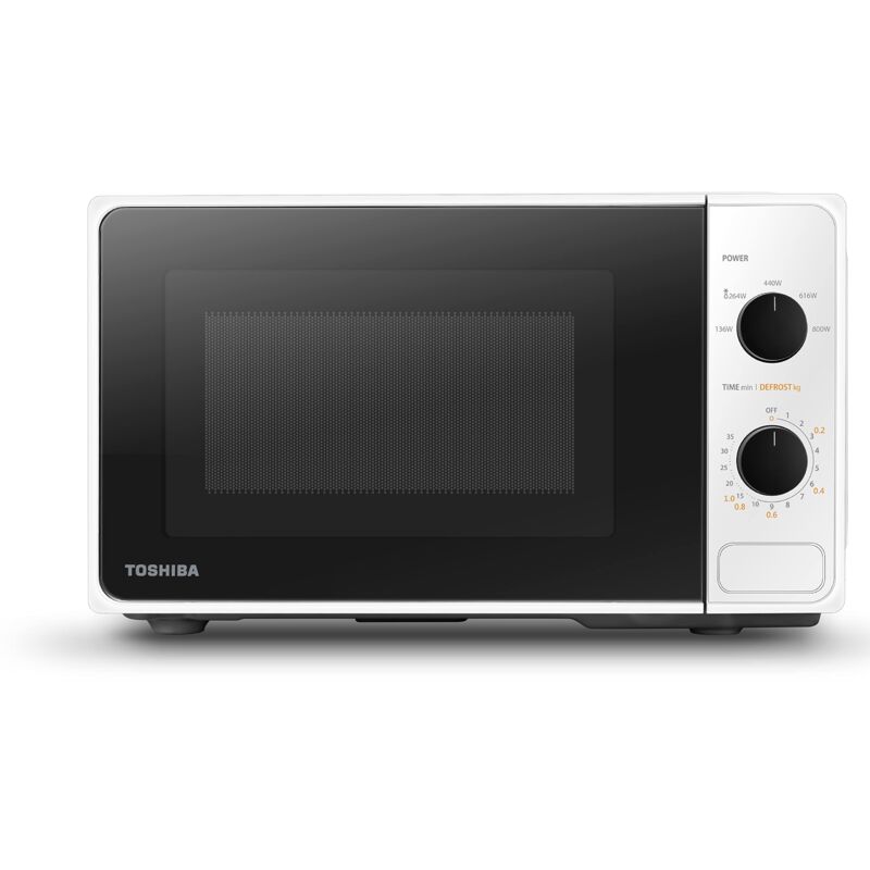 MM2-MM20PF(WH) - Micro-ondes, entièrement fonctionnel avec 5 niveaux de puissance de, décongélation facile, 20 l, 800 w, couleur blanc - Toshiba