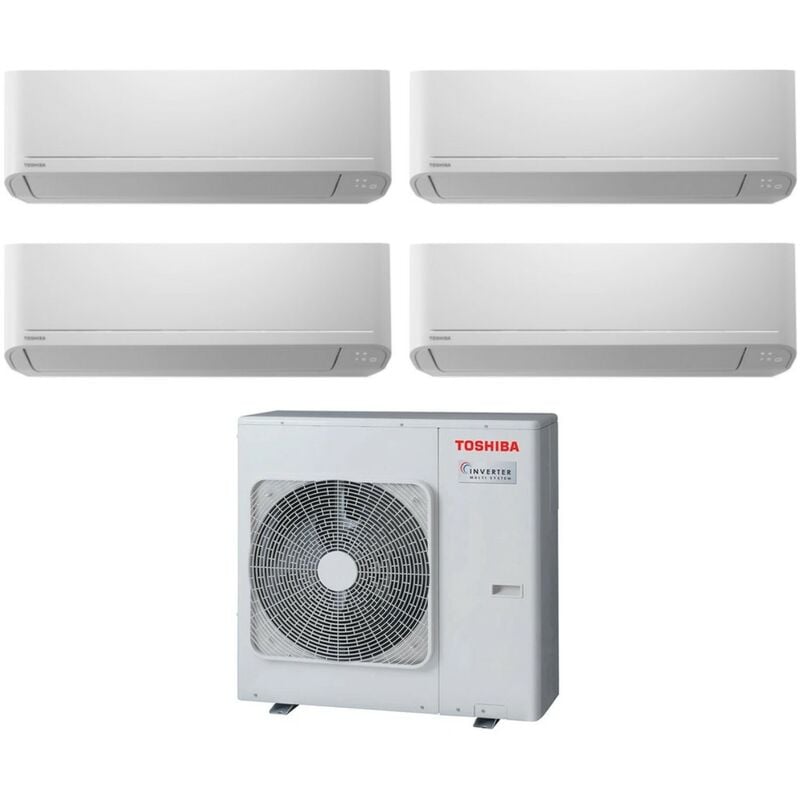 Toshiba - quadri split inverter air conditioner series seiya 7+7+7 ras-4m27u2avg-e r-32 wi-fi optional 7000+7000+7000