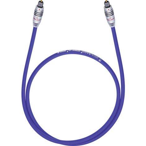 Toslink Audio Anschlusskabel [1x Toslink-Stecker (ODT) - 1x Toslink-Stecker (ODT)] 0.50 m Blau Oehlb