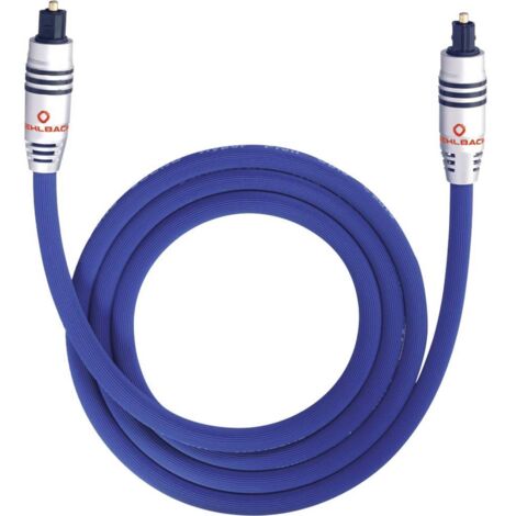 Toslink audio Câble de raccordement [1x Toslink mâle (ODT) - 1x Toslink mâle (ODT)] 2.00 m bleu Oehl