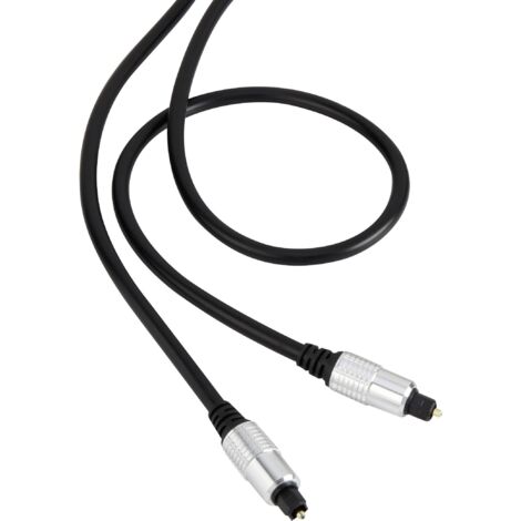 Toslink audio numérique Câble de raccordement [1x Toslink mâle (ODT) - 1x Toslink mâle (ODT)] 1.50 m noir gaine ultra-douce SpeaKa Professional R848151