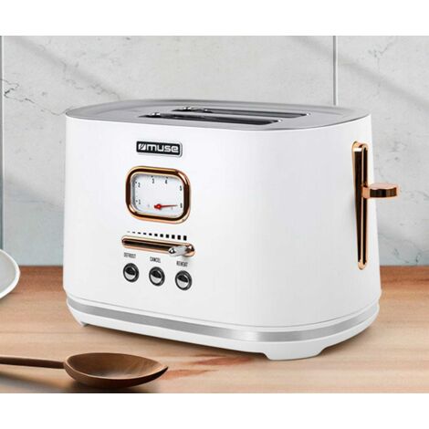 Tostador 2 Ranuras 1000W Muse MS130W Blanco