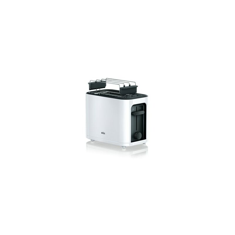 Braun - HT3000WH tostadora 2 rebanada(s) 1000 w Negro, Blanco