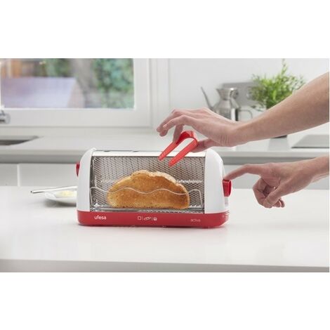 Tostador Plano Ufesa TT7963 Activa 600W 2 Tubos Cuarzo y Temporizador