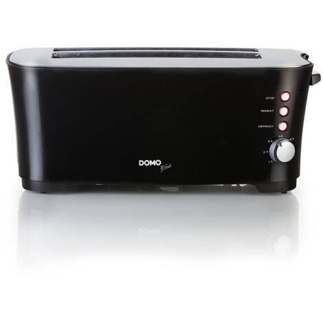 tostadora 2 ranuras 1350w negra - do961t - domo -