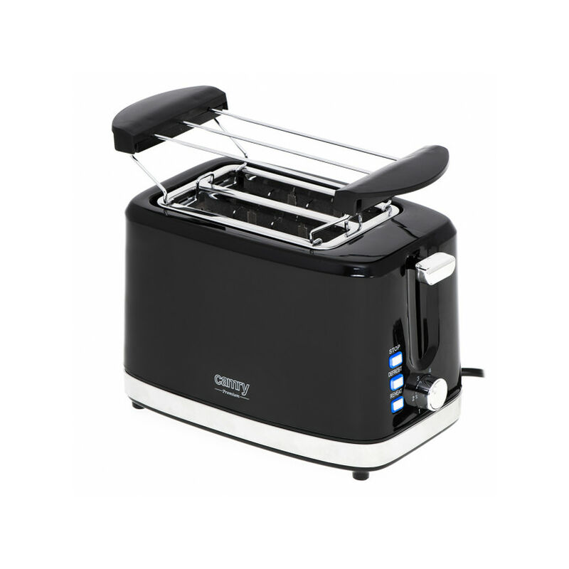 Tostadora 2 Reban. 900w Negra Parrilla Superior Apagado Automatico Y