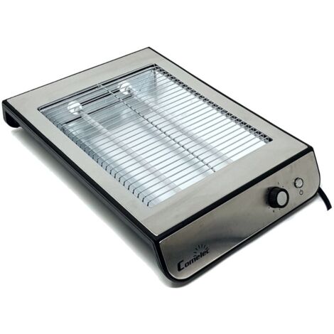 Tostadora comelec d230580 600 w acero inoxidable negro 600 w