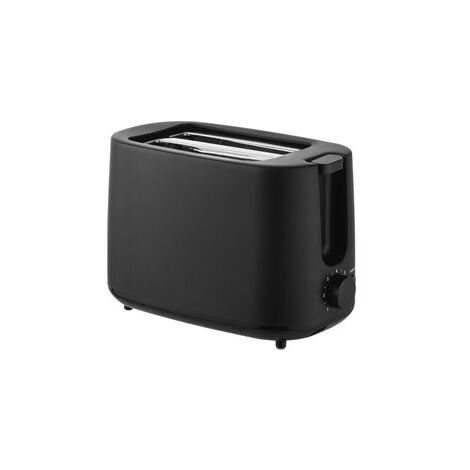 Tostadora de 2 ranuras (750W y 7 niveles de tostado) fabricada en plástico color negro mate