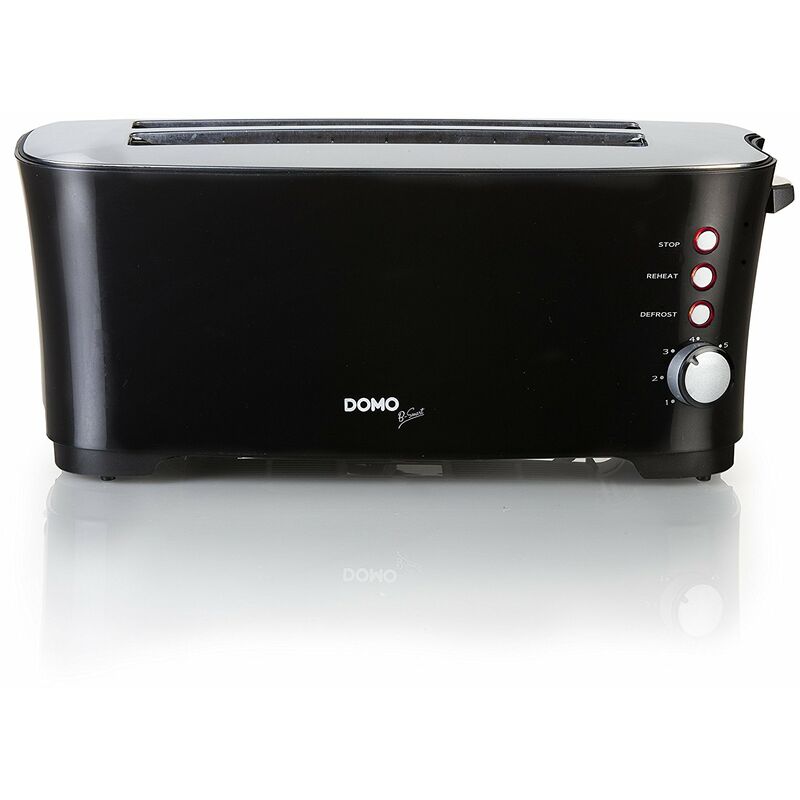 Domo - tostadora 2 ranuras 1350w negra - do961t