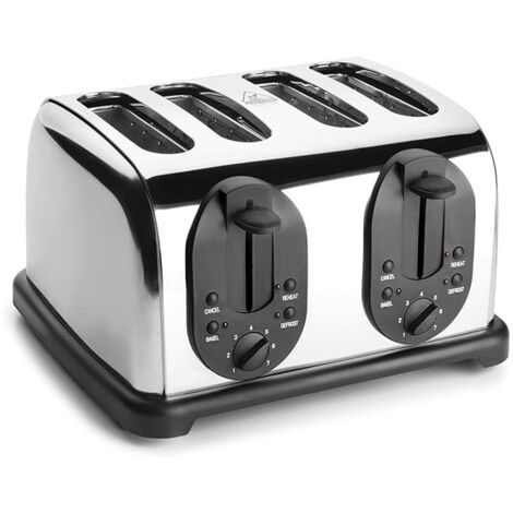 Tostadora fabricado en acero inoxidable Curve, 4 ranuras, Potencia 1750W