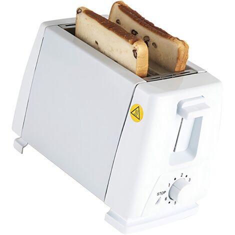 Tostadora inteligente de 2 rebanadas fabricada en aleación de ABS con 6 ajustes de temperatura para tostar el pan a la perfección.