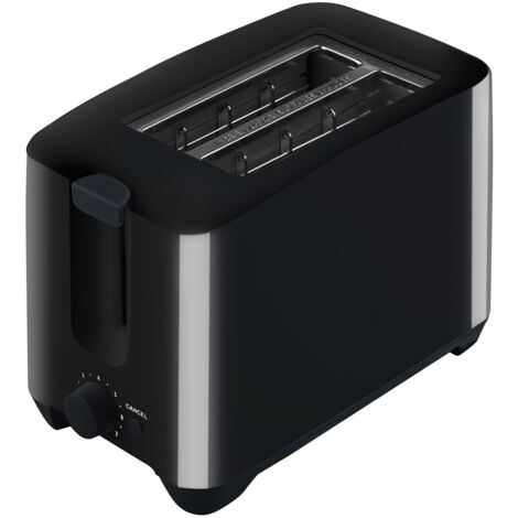 Tostadora Negra de Plástico 750W para 2 piezas Kuken