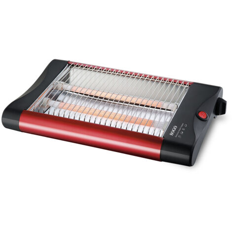 Tostadora SOGO SS5316 600W   Horizontal, Negro, Rojo