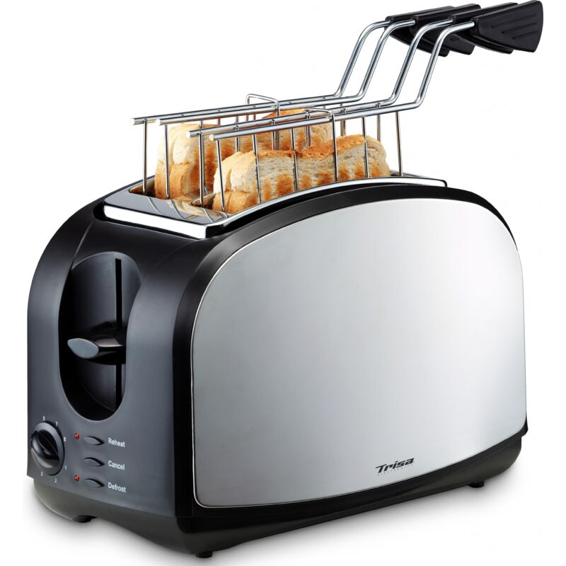 Tostadora Trisa Crispy Snack negro y plata 600W