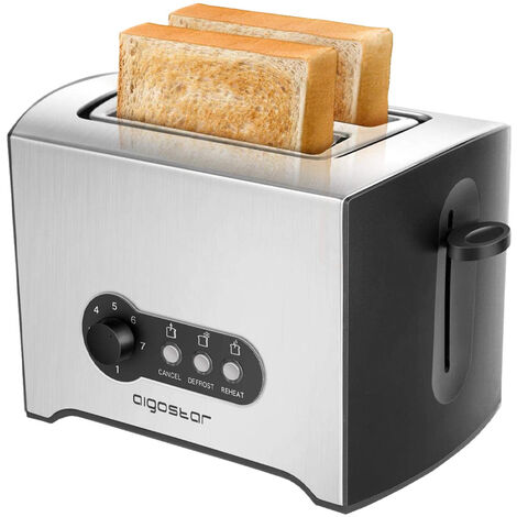 Tostapane 2 Fette Mini Sunshine 900W AIGOSTAR - 7 Impostazioni di Tostatura