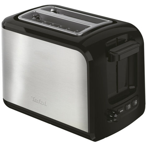 Tostapane a 2 slot 850w acciaio inossidabile / nero - tt410d10 - tefal