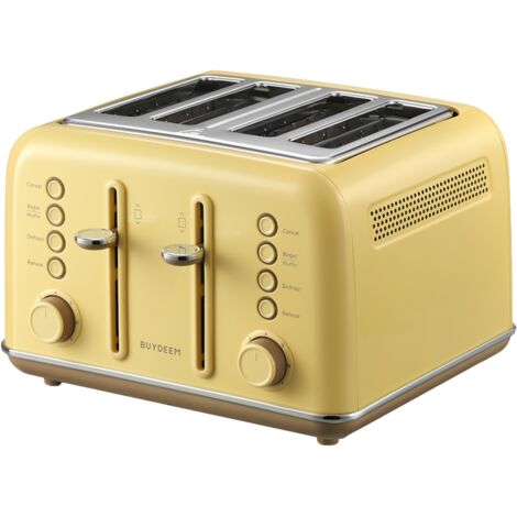 Tostapane BUYDEEM a 4 fette, modello DT640E, giallo tenue, UE