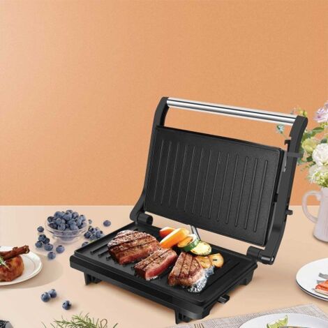 TOSTAPANE ELETTRICA CON GRIGLIA POTENTE DA 750W, PIEGHEVOLE, PER PANINI E PANINI