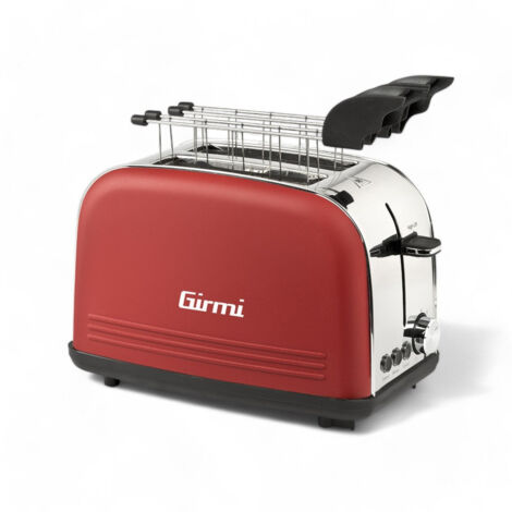Tostapane elettrico 850w con ampie fessure funzioni riscaldamento scongelamento cottura spegnimento automatico vassoio raccogli briciole