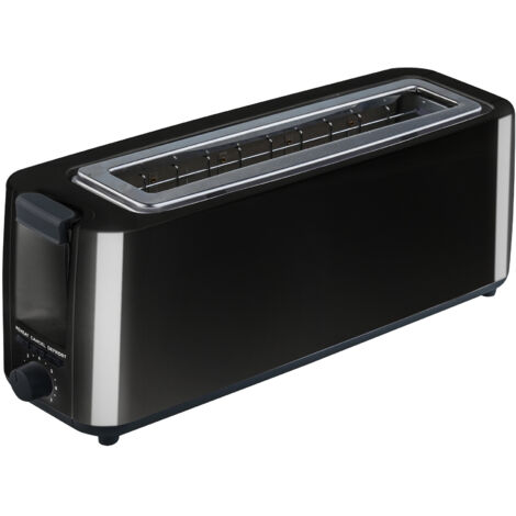 Tostapane in plastica Kuken da 900 W con slot grande nero