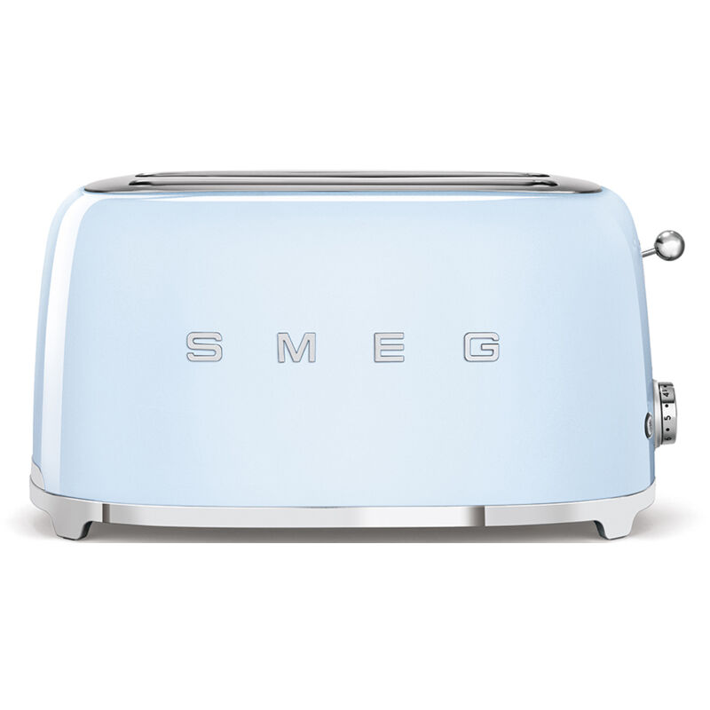 Smeg - TSF02PBEU Tostapane de 4 fette, 1500 w, acciaio inox, 2 fessure, blu pastello