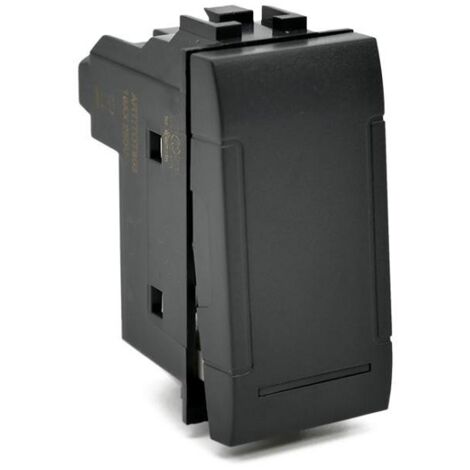 TOT Elettric T1 801 Interruttore Unipolare 1P 16A 250V Compatibile Living Nero