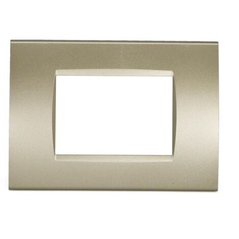 TOT Elettric T1 Placca 503 3 Moduli champagne Compatibile Living TOT8003-11