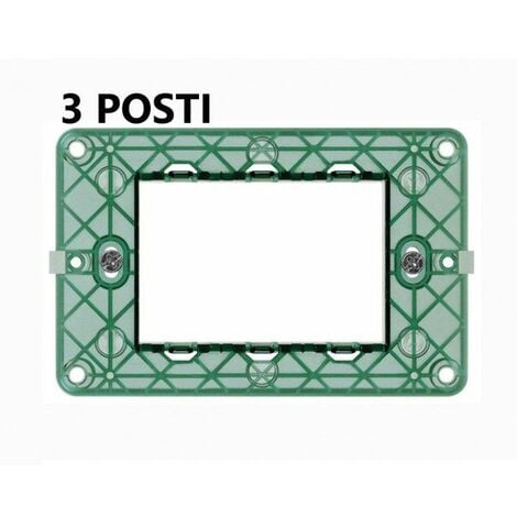 TOT ELECTRIC TOT Elettric T2 Supporto 503 3 Moduli Compatibile Vimar Plana TOTZ6003