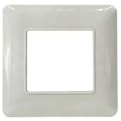 TOT T3 Placca 502 2 Moduli Bianca Compatibile con Matix