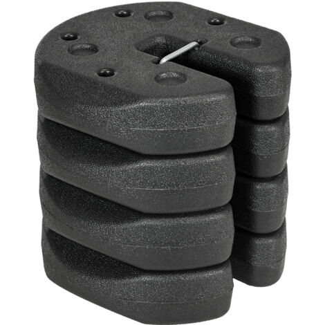 Total 12KG Gazebo Weights Set of 4, Weights for Gazebo Legs with Reinforce Pins and Carry Belt, for Canopies Tents