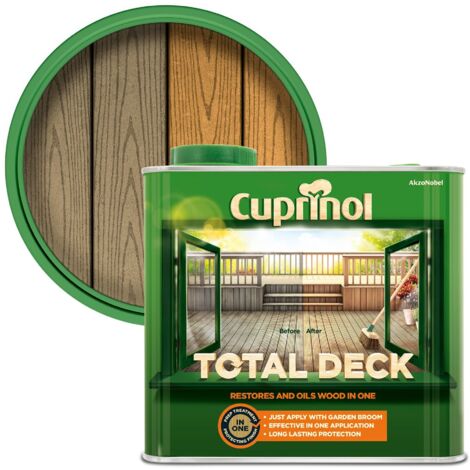 Total Deck Restore & Oil Wood Clear 2.5 Litre CUPTDC25L