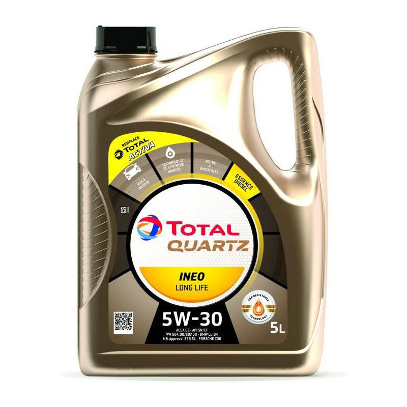 Total - huile essence et diesel moteur 5L quartz ineo long life 5W30