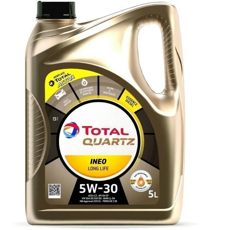 Totalenergies huile essence et diesel moteur 5L quartz ineo long life 5W30