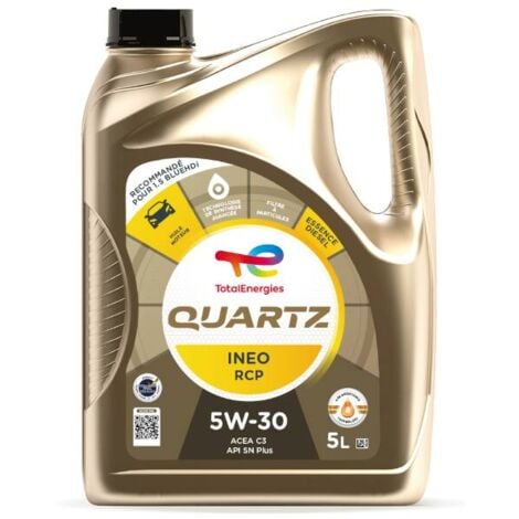 TOTAL - Huile moteur TotalEnergies Quartz Ineo RCP 5W-30 - Bidon de 5 litres - 231089