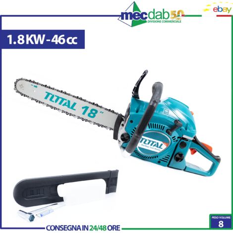 TOTAL - Motosega a Scoppio 46cc - Lama 45 - 2800 giri