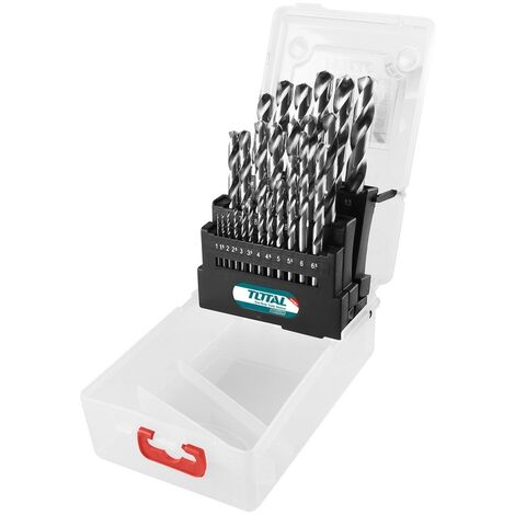 TOTAL - Set 25 Punte HSS M2 - Metallo - Industrial