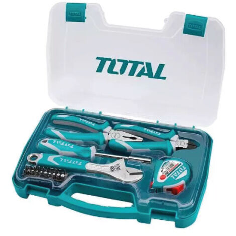 TOTAL - SET 25 UTENSILI MANUALI CON ACCESSORI IN VALIGETTA ABS THKTHP90256