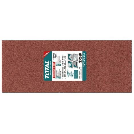 TOTAL - Set 5 Fogli Abrasivi 90231mm - P80/P120
